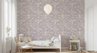 Monochrome Floral Engraving Wallpaper⁠