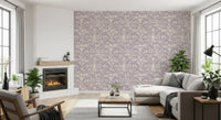 Monochrome Floral Engraving Wallpaper⁠