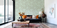 Heritage Floral Line Art Design Wallpaper⁠