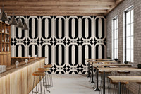 Graphic Interlocking Curves Wallpaper⁠