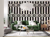 Graphic Interlocking Curves Wallpaper⁠