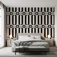 Graphic Interlocking Curves Wallpaper⁠