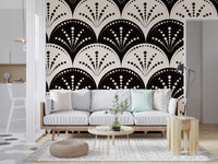 Abstract Radiating Circle Motif Wallpaper⁠