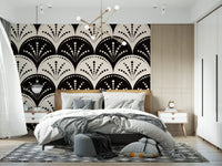 Abstract Radiating Circle Motif Wallpaper⁠