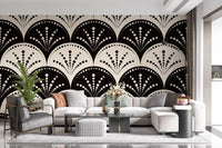 Abstract Radiating Circle Motif Wallpaper⁠