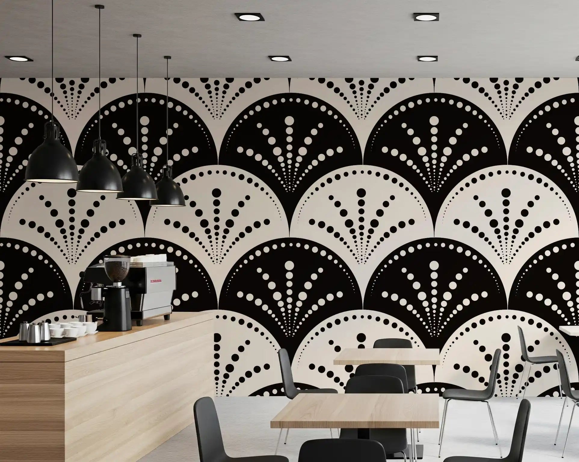 Abstract Radiating Circle Motif Wallpaper⁠