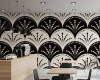 Abstract Radiating Circle Motif Wallpaper⁠