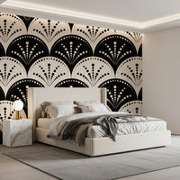 Abstract Radiating Circle Motif Wallpaper⁠