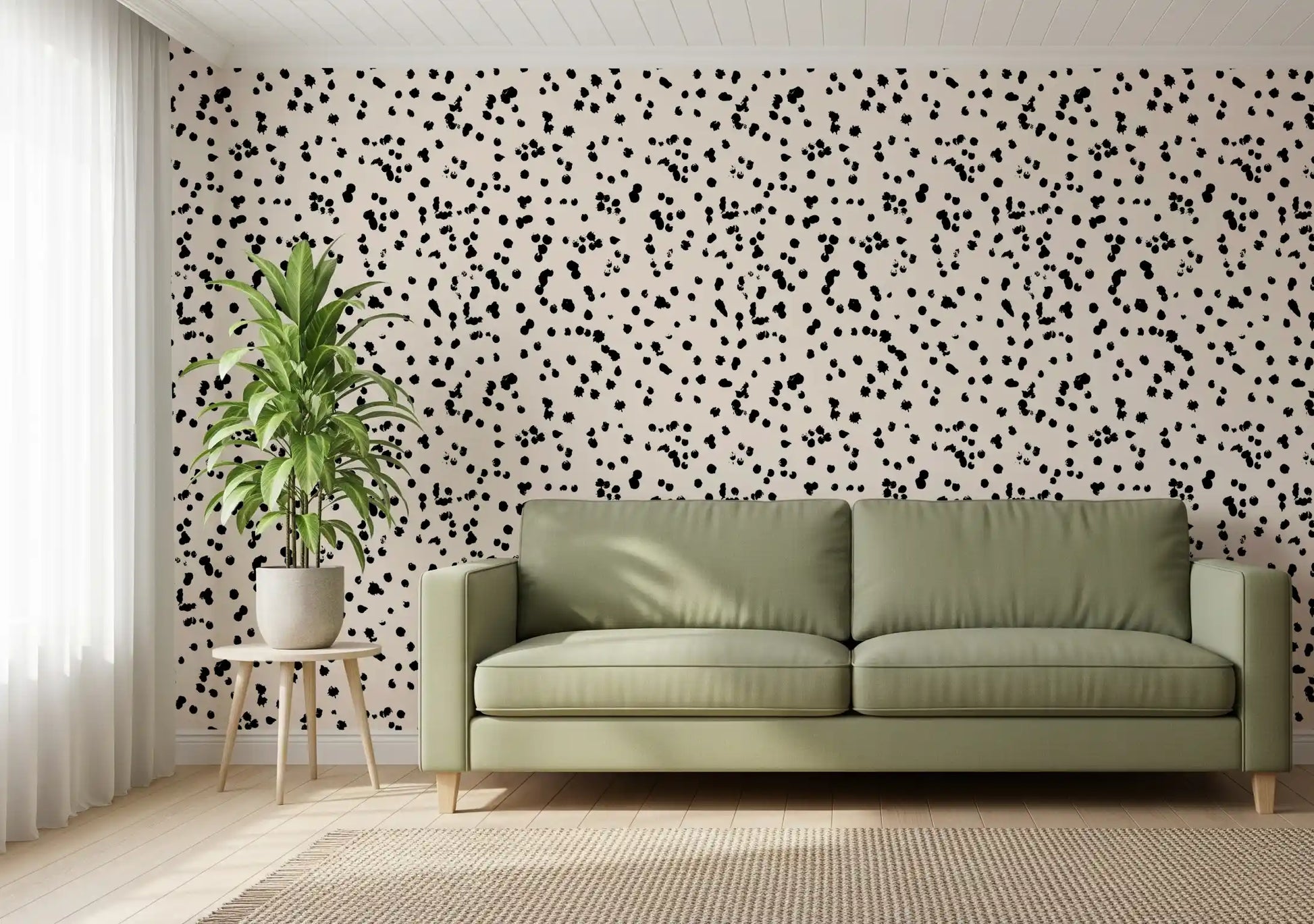 Black and Cream Ink Splatter Wallpaper⁠