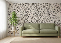 Black and Cream Ink Splatter Wallpaper⁠