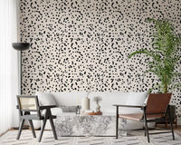 Black and Cream Ink Splatter Wallpaper⁠
