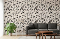 Black and Cream Ink Splatter Wallpaper⁠