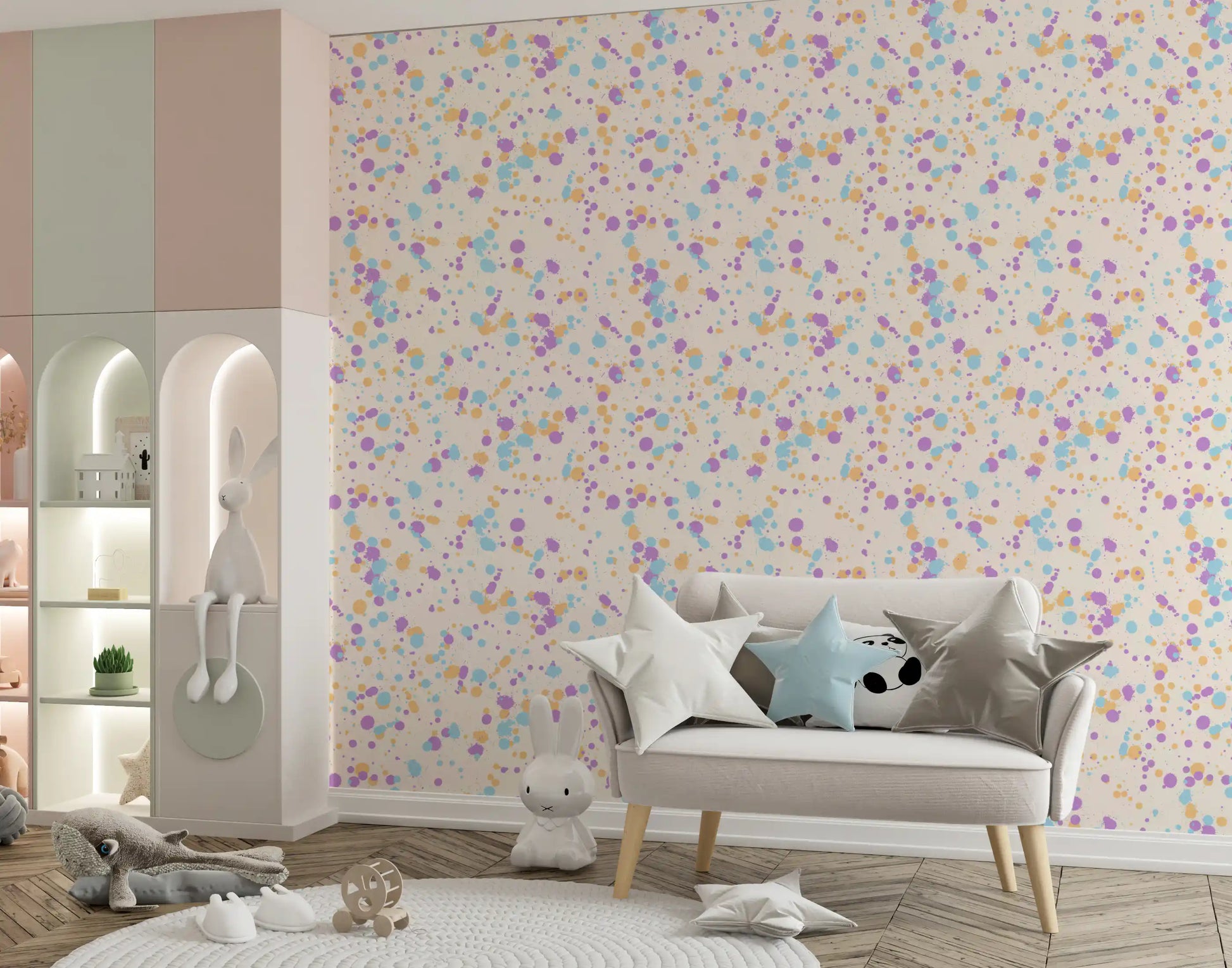 Painterly Dot Composition Wallpaper⁠