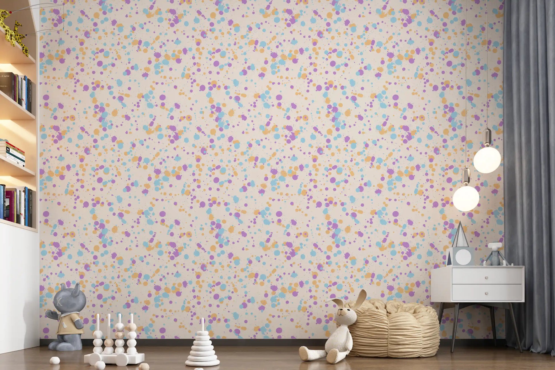Painterly Dot Composition Wallpaper⁠