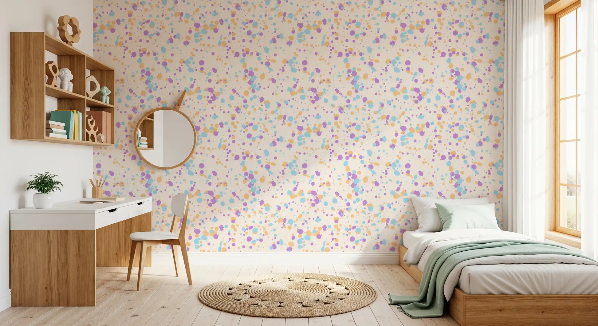 Painterly Dot Composition Wallpaper⁠