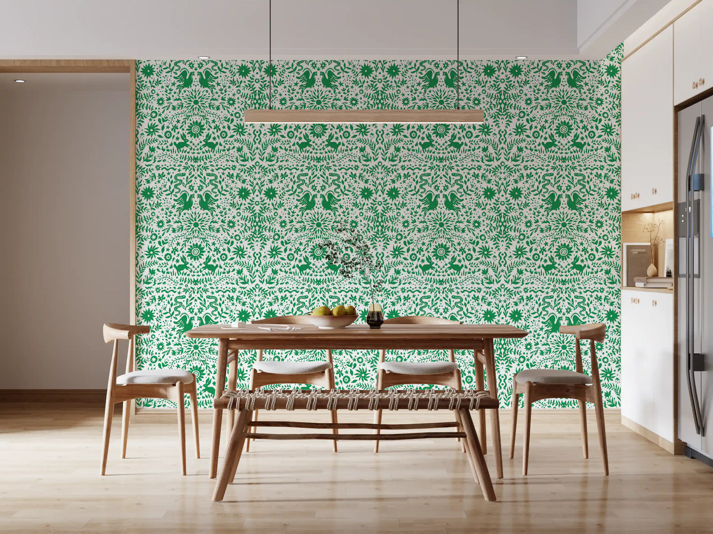 Whimsical Woodland Greenery Wallpaper⁠