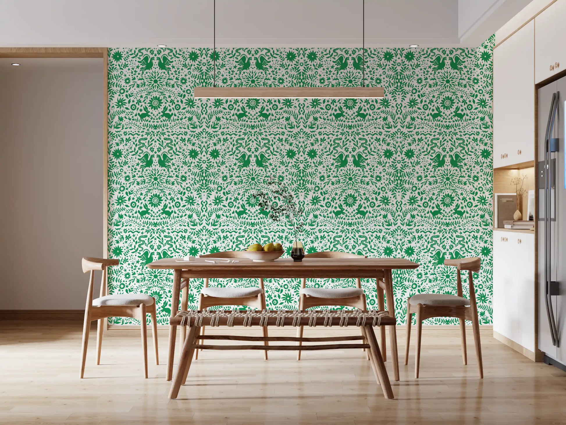 Whimsical Woodland Greenery Wallpaper⁠