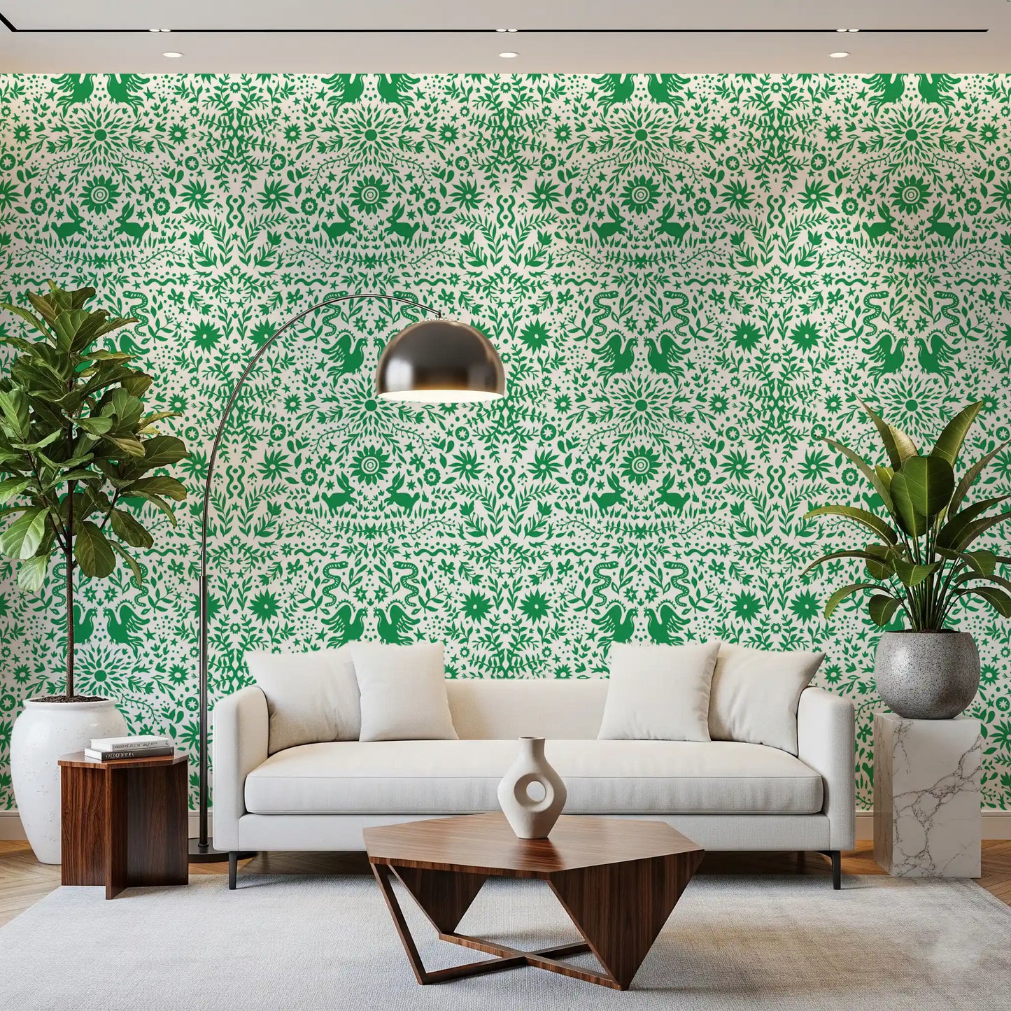 Whimsical Woodland Greenery Wallpaper⁠