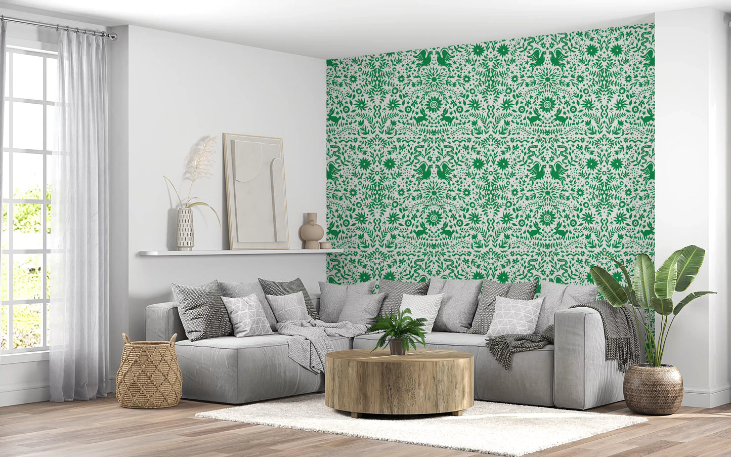 Whimsical Woodland Greenery Wallpaper⁠