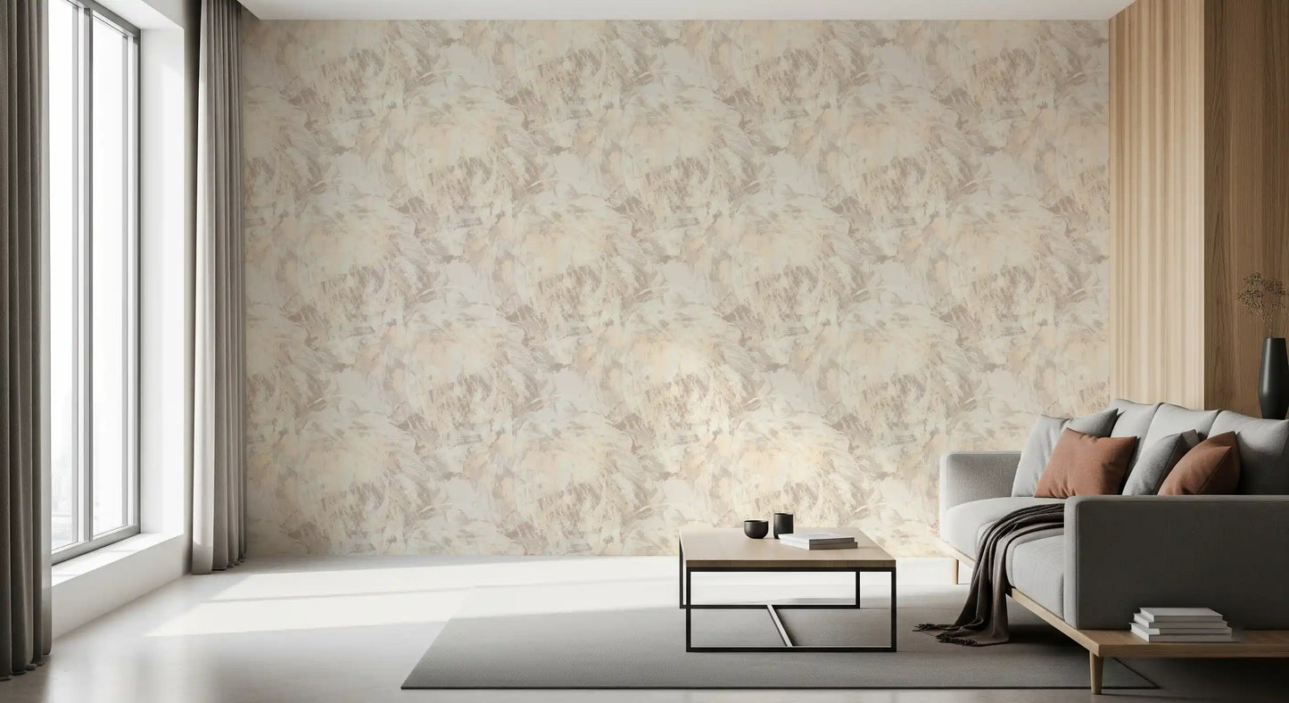 Creamy Taupe Painted Texture Wallpaper⁠