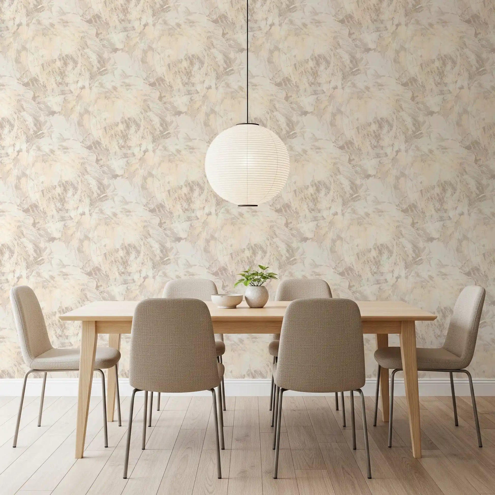 Creamy Taupe Painted Texture Wallpaper⁠