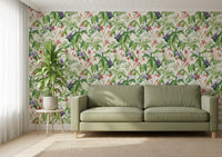 Botanical Fern and Petal Wallpaper⁠