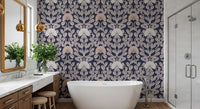 Midnight Flora Damask Wallpaper⁠