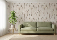 Abstract Cream and Taupe Geometric Shapes Wallpaper⁠