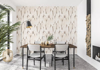Abstract Cream and Taupe Geometric Shapes Wallpaper⁠