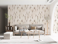 Abstract Cream and Taupe Geometric Shapes Wallpaper⁠