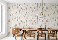 Abstract Cream and Taupe Geometric Shapes Wallpaper⁠