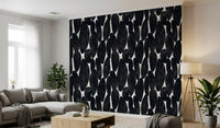Dark Charcoal Sculptural Forms Wallpaper⁠