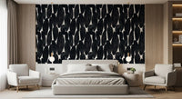 Dark Charcoal Sculptural Forms Wallpaper⁠