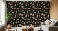 Midnight Garden Botanical Bloom Wallpaper⁠