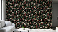 Midnight Garden Botanical Bloom Wallpaper⁠