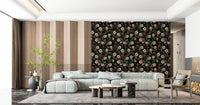 Midnight Garden Botanical Bloom Wallpaper⁠