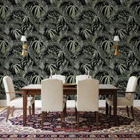 Verdant Jungle Brushstroke Art Wallpaper⁠
