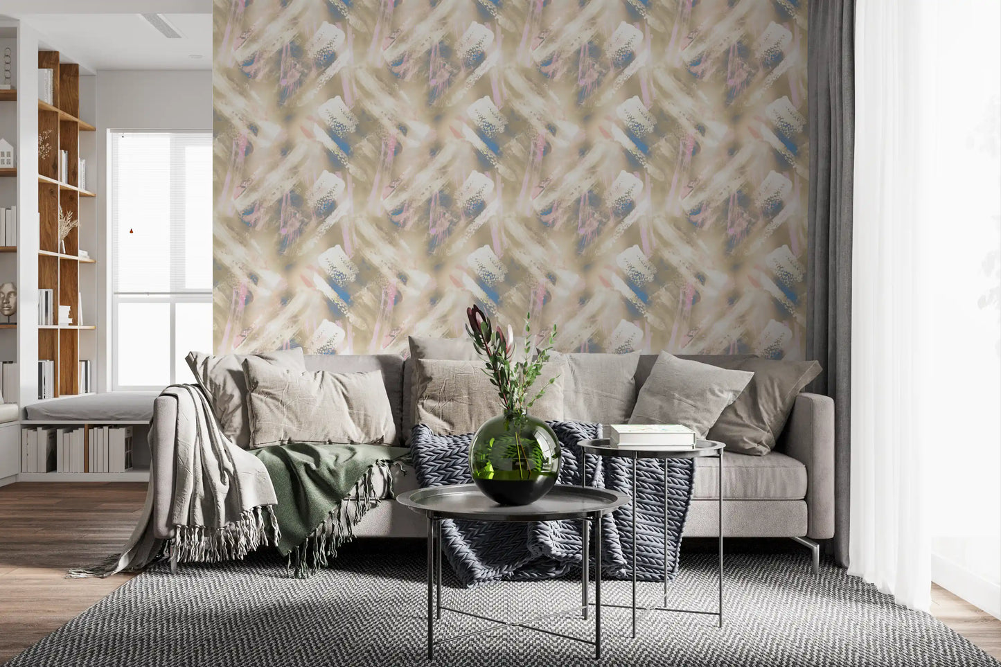 Soft Brushstroke Abstract Art Wallpaper⁠