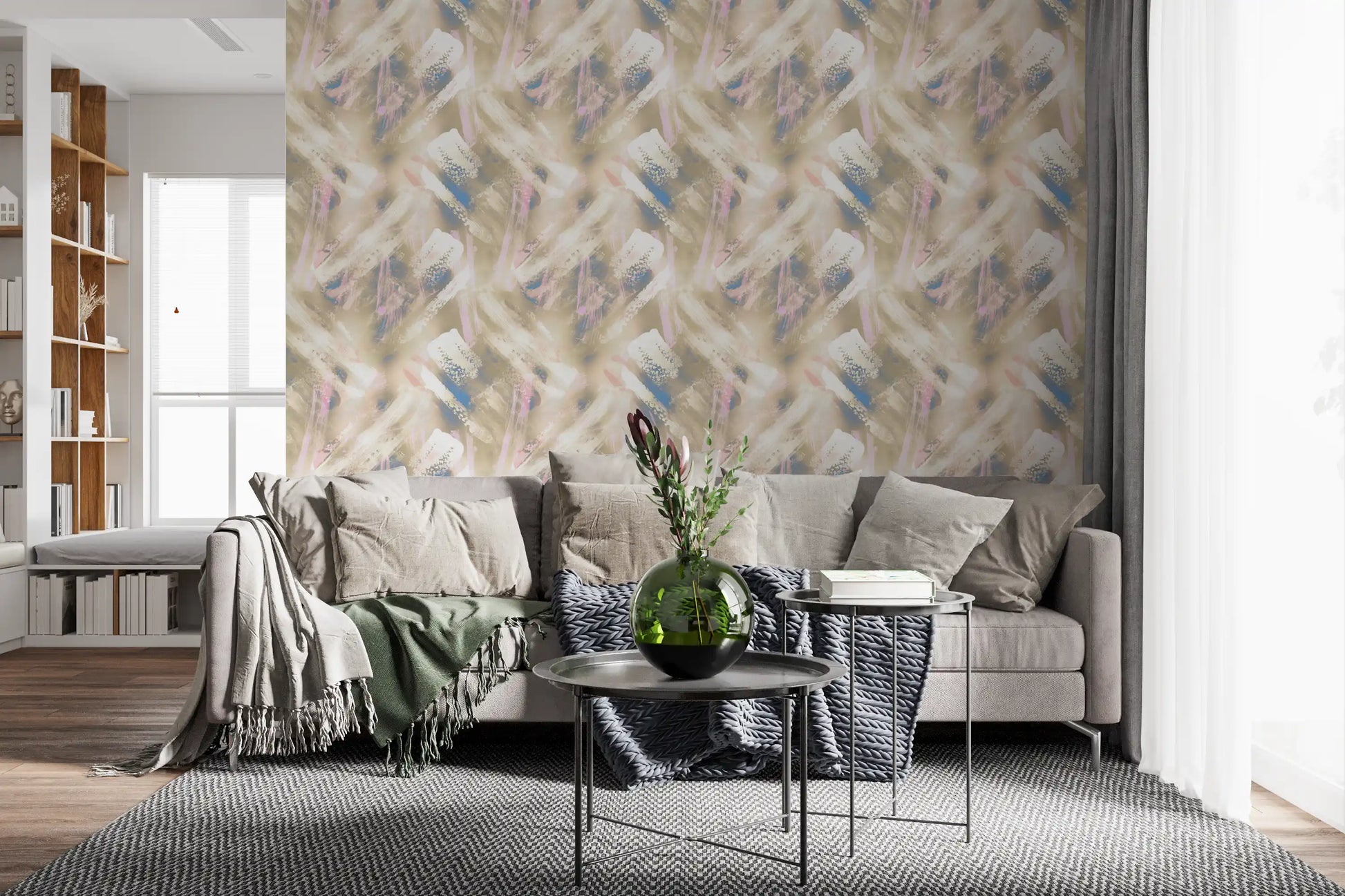 Soft Brushstroke Abstract Art Wallpaper⁠