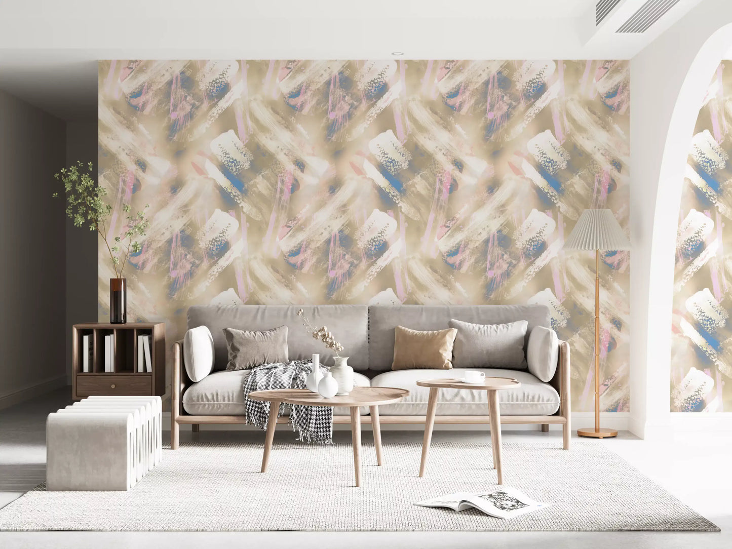 Soft Brushstroke Abstract Art Wallpaper⁠