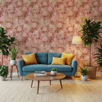 Rustic Terracotta Floral Bloom Wallpaper⁠