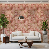 Rustic Terracotta Floral Bloom Wallpaper⁠