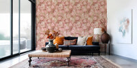 Rustic Terracotta Floral Bloom Wallpaper⁠