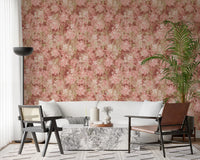 Rustic Terracotta Floral Bloom Wallpaper⁠