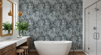 Monochrome Botanical Shadow Wallpaper⁠