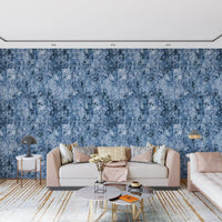 Indigo Botanical Brushstroke Wallpaper⁠