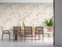 Muted Sage Garden Leaves Wallpaper⁠