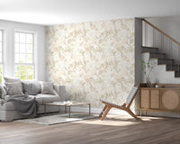 Muted Sage Garden Leaves Wallpaper⁠