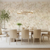 Muted Sage Garden Leaves Wallpaper⁠