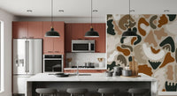 Abstract Organic Earthy Shapes Wall Mural